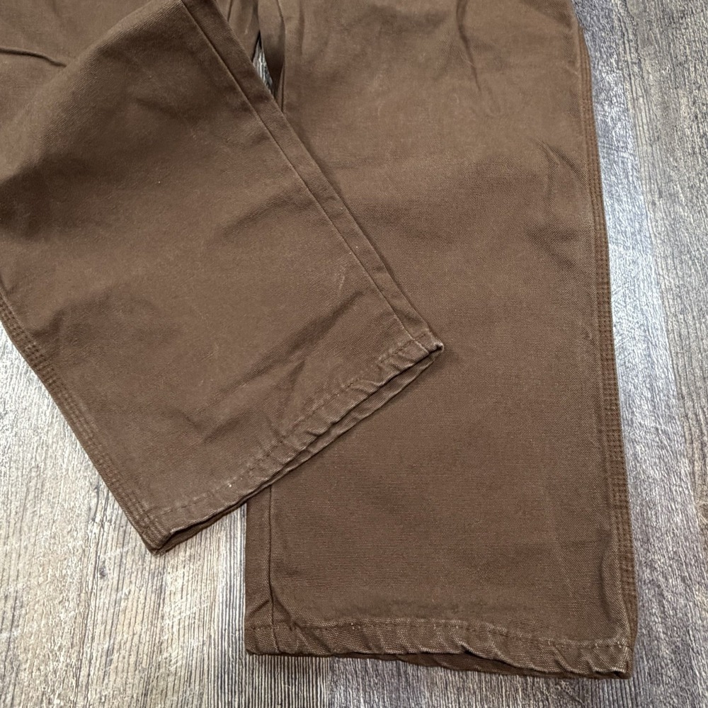 Dickies Carpenter Pants Mens 40x30 Brown Duck Canvas Workwear Utility Relaxed - Picture 3 of 15